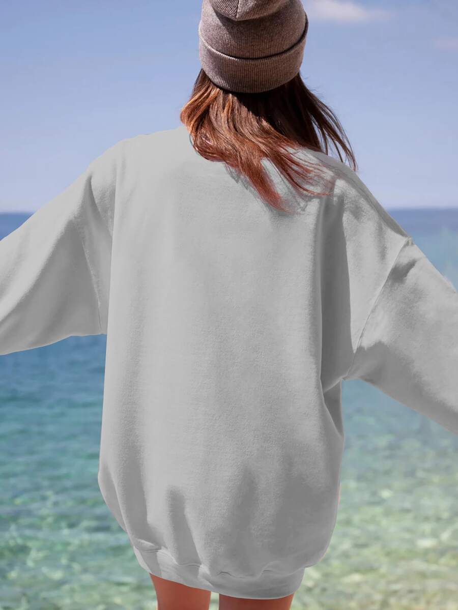 Kadın Harf Baskılı Sweatshirt  - Winter Clothing Gift Ideas incelemesi ve fiyatı